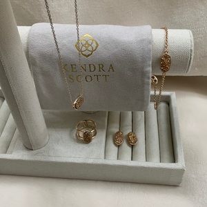 Kendra Scott Elisa & Ellie Rose Gold Drusy Set